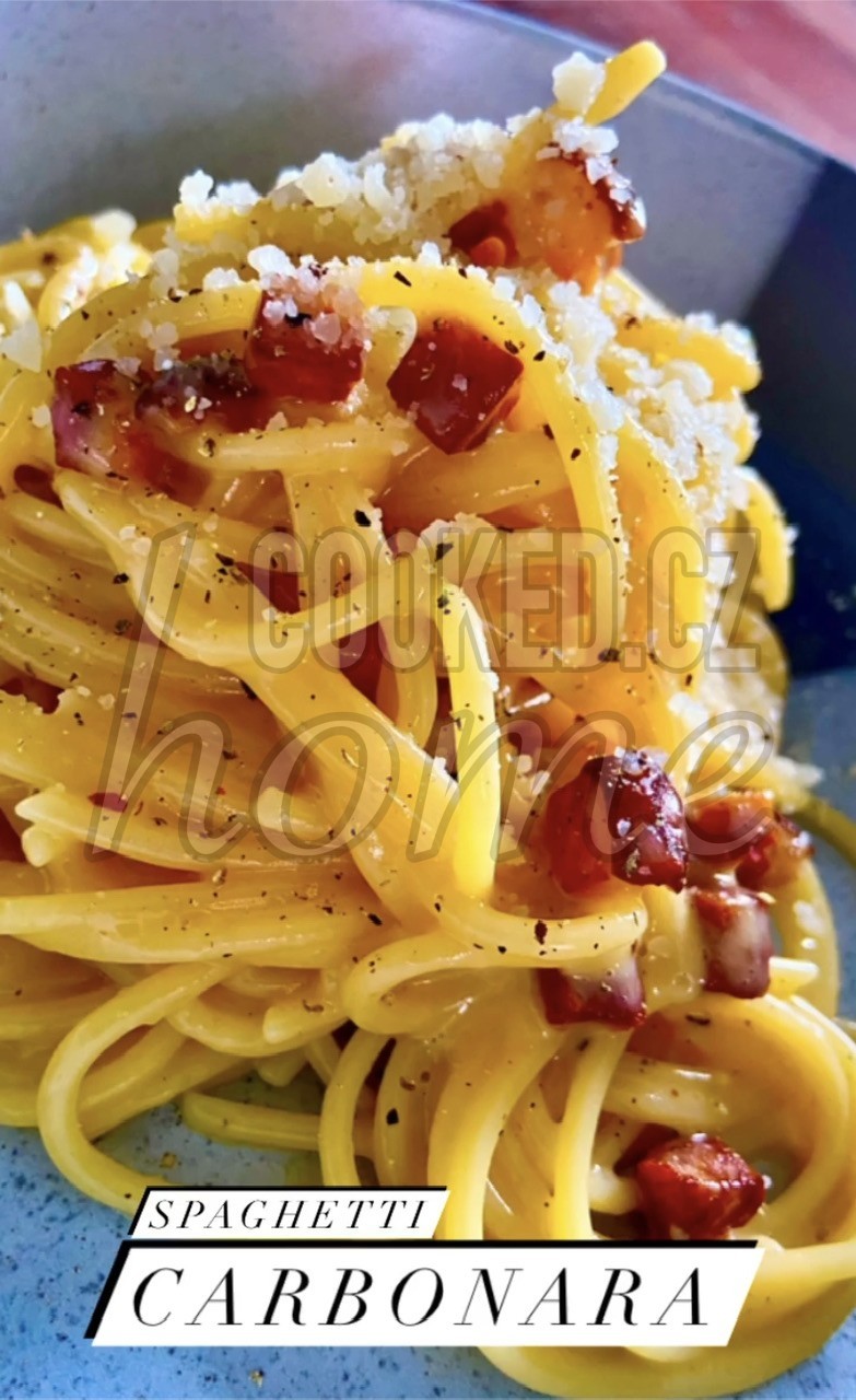carbonara recipe špagety carbonara