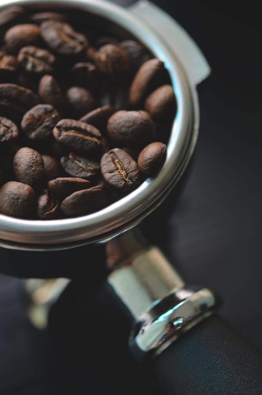 close up of coffee beans in bowl